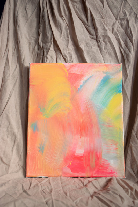 Tranquility - Original Abstract Painting with Warm Tones