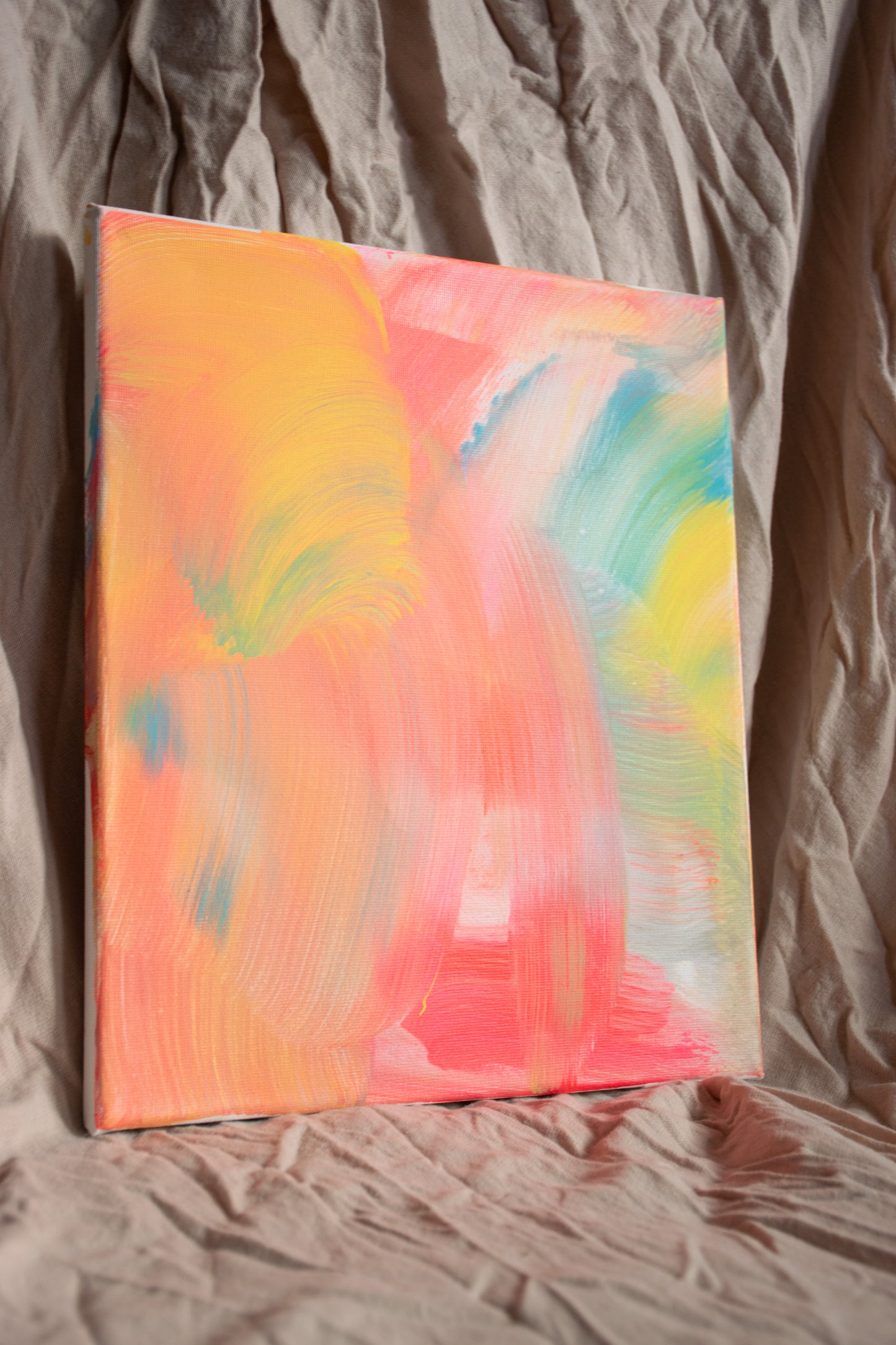 Tranquility - Original Abstract Painting with Warm Tones