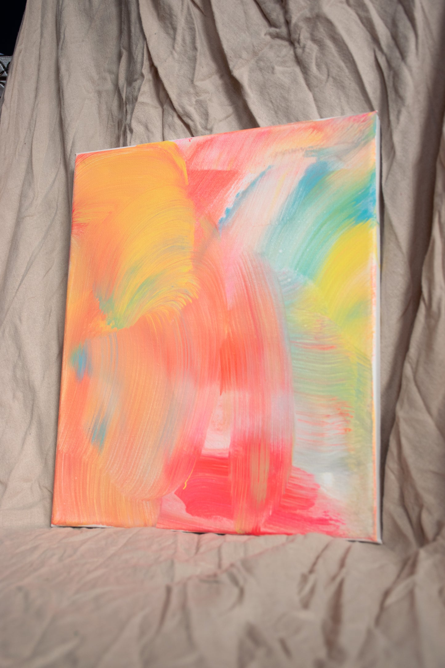 Tranquility - Original Abstract Painting with Warm Tones