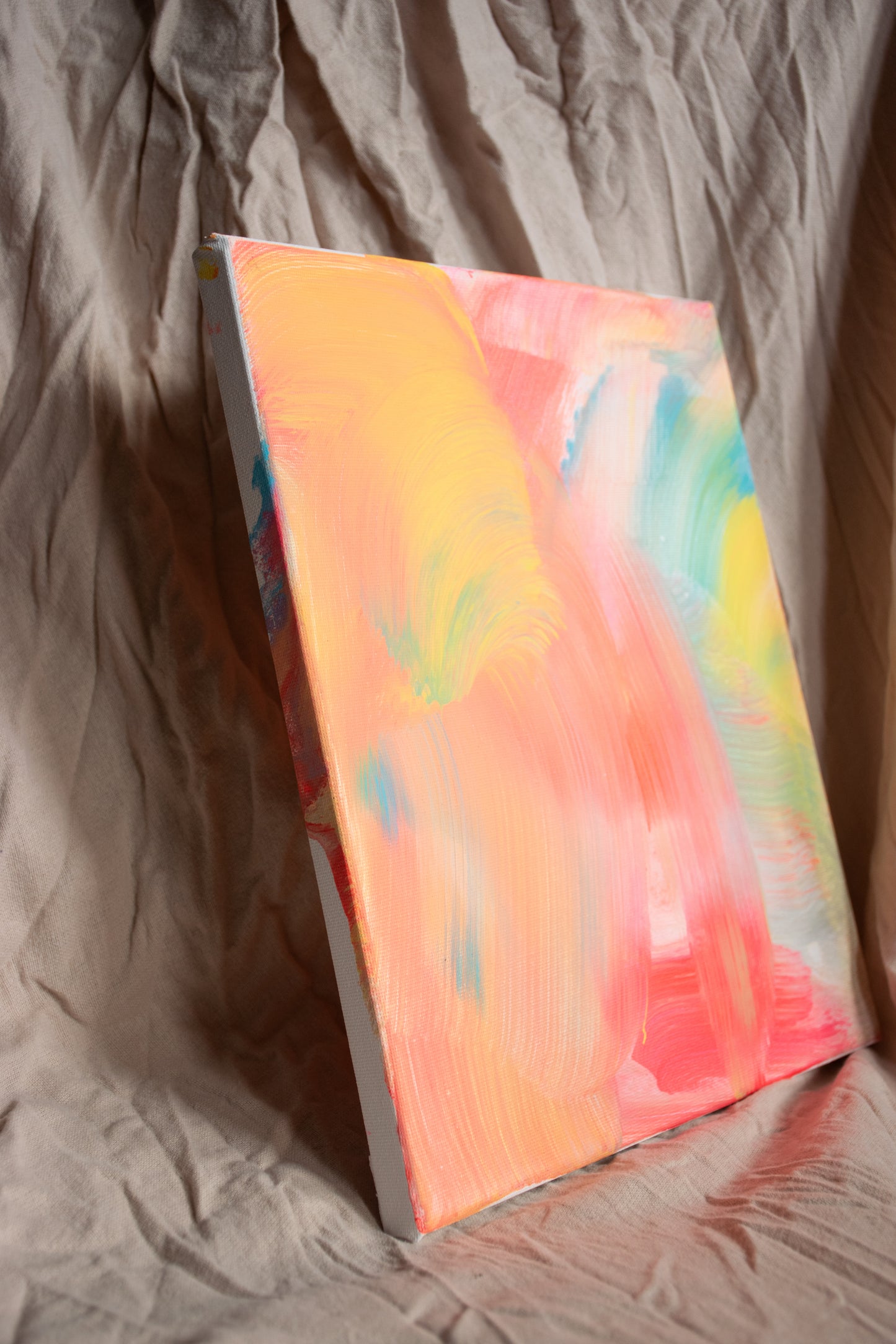 Tranquility - Original Abstract Painting with Warm Tones