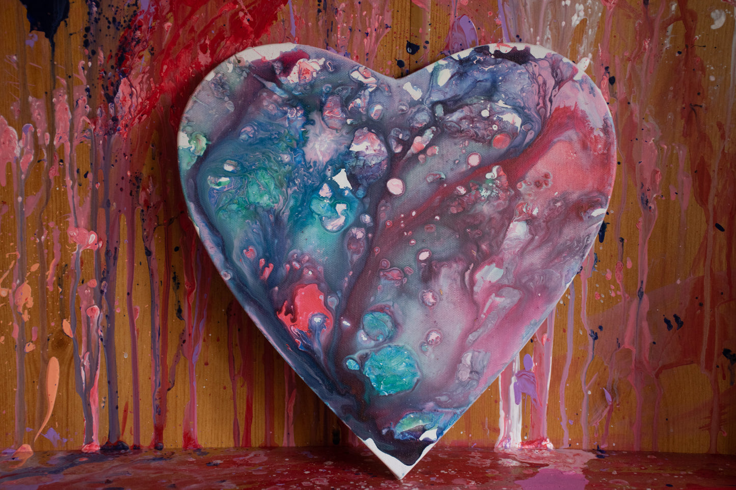 Obsession - Original Heart Shaped Painting