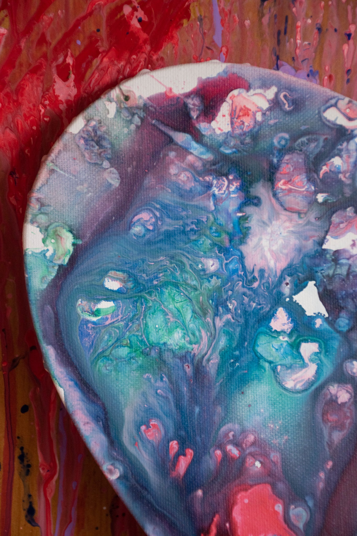 Obsession - Original Heart Shaped Painting