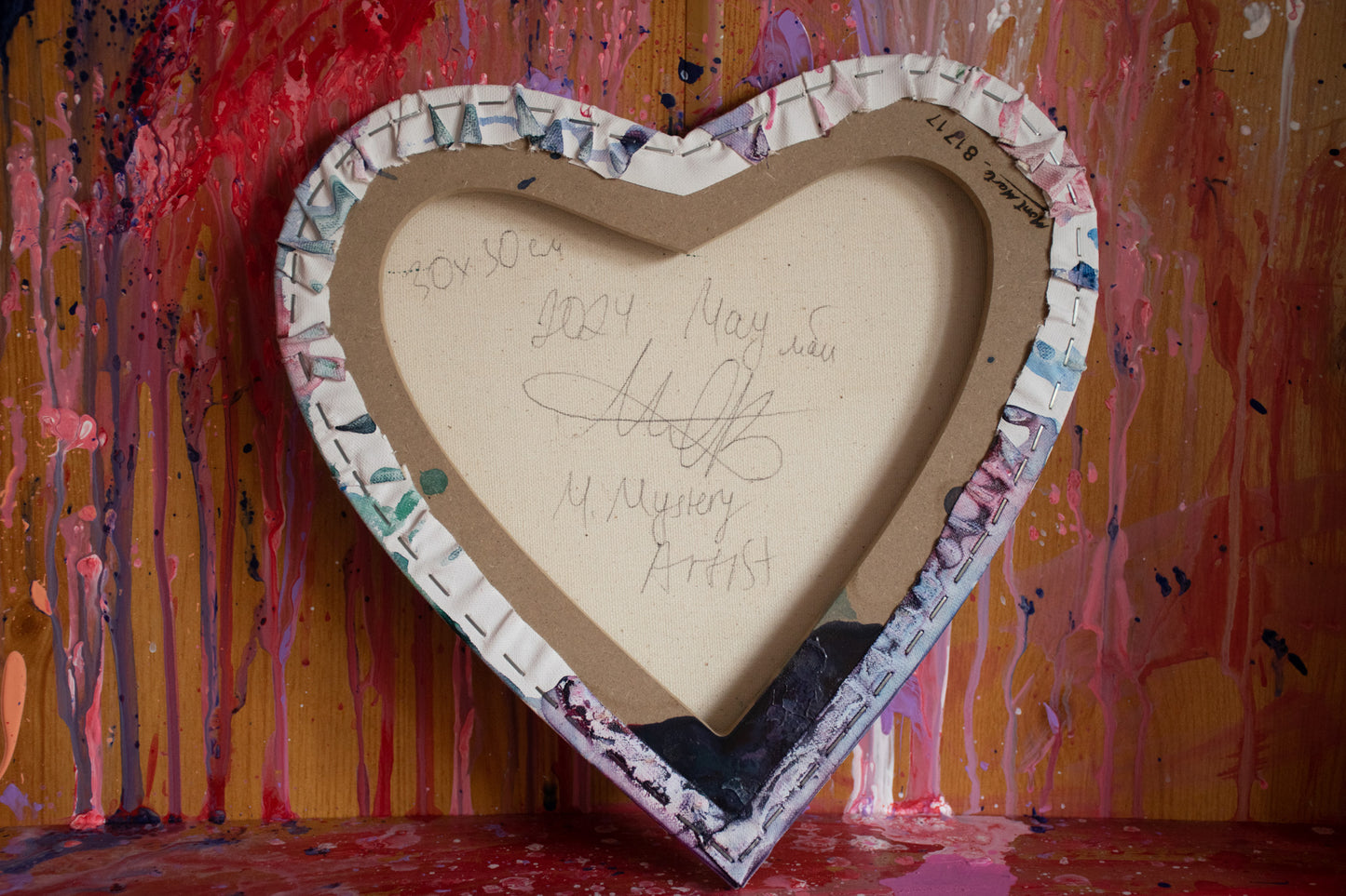 Obsession - Original Heart Shaped Painting