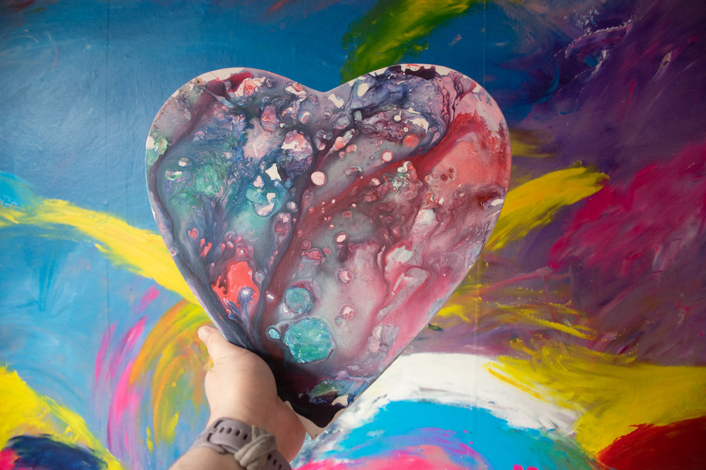 Obsession - Original Heart Shaped Painting