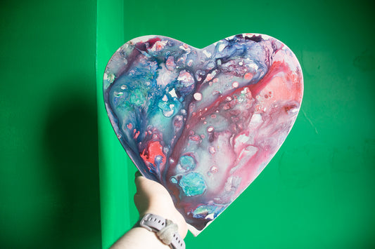 Obsession - Original Heart Shaped Painting