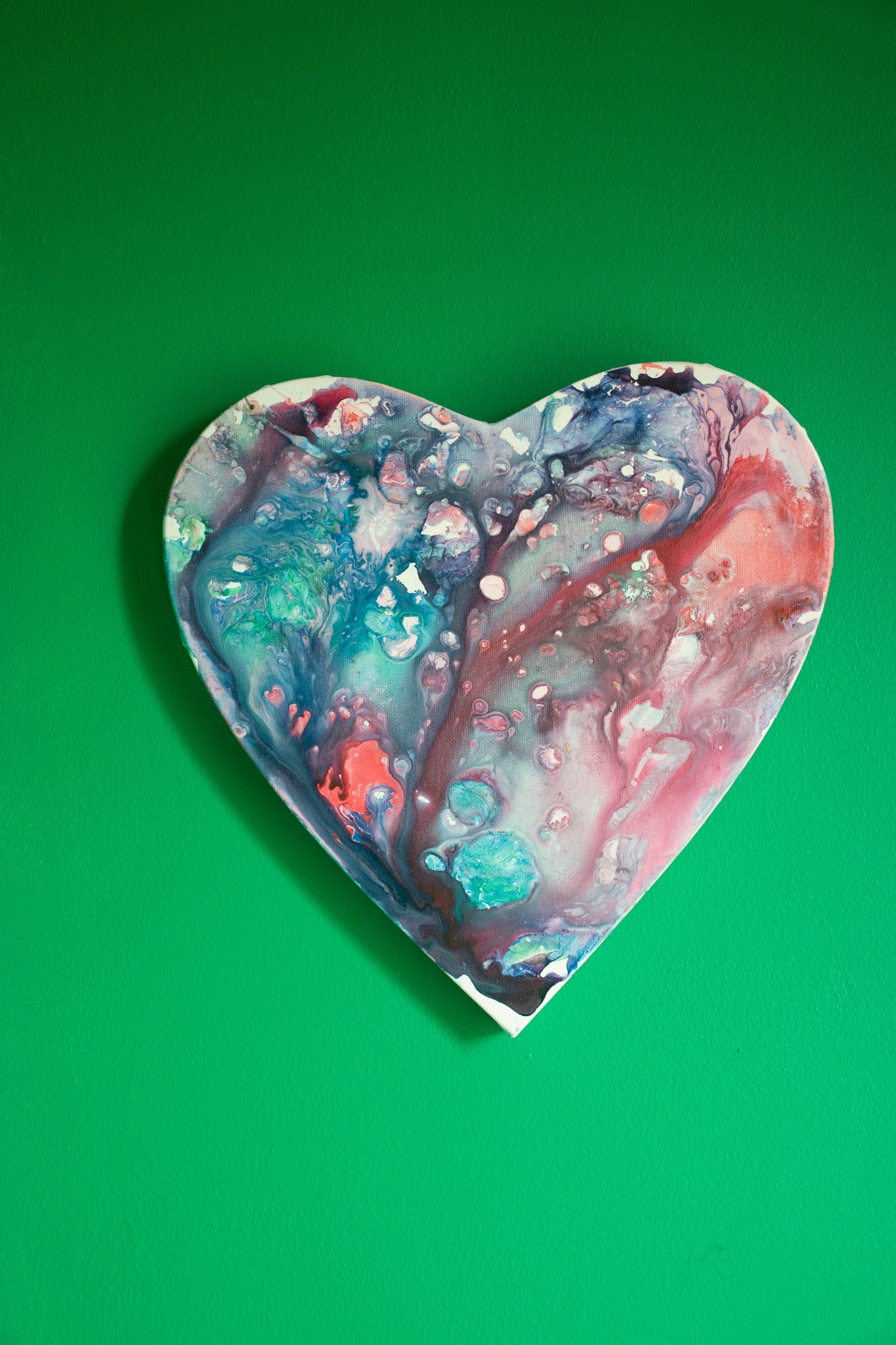 Obsession - Original Heart Shaped Painting