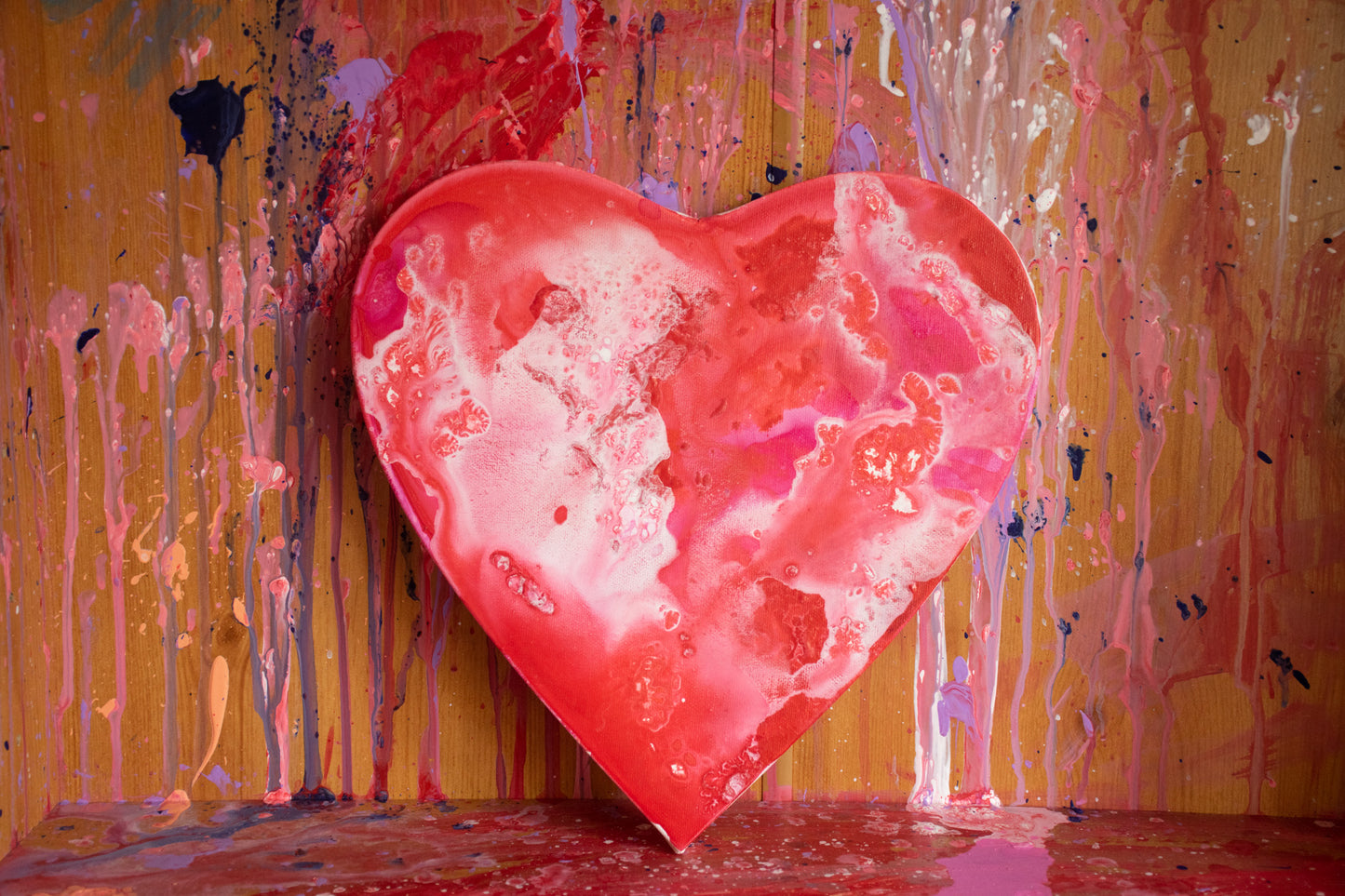 Desire– Original Heart-Shaped Abstract Painting