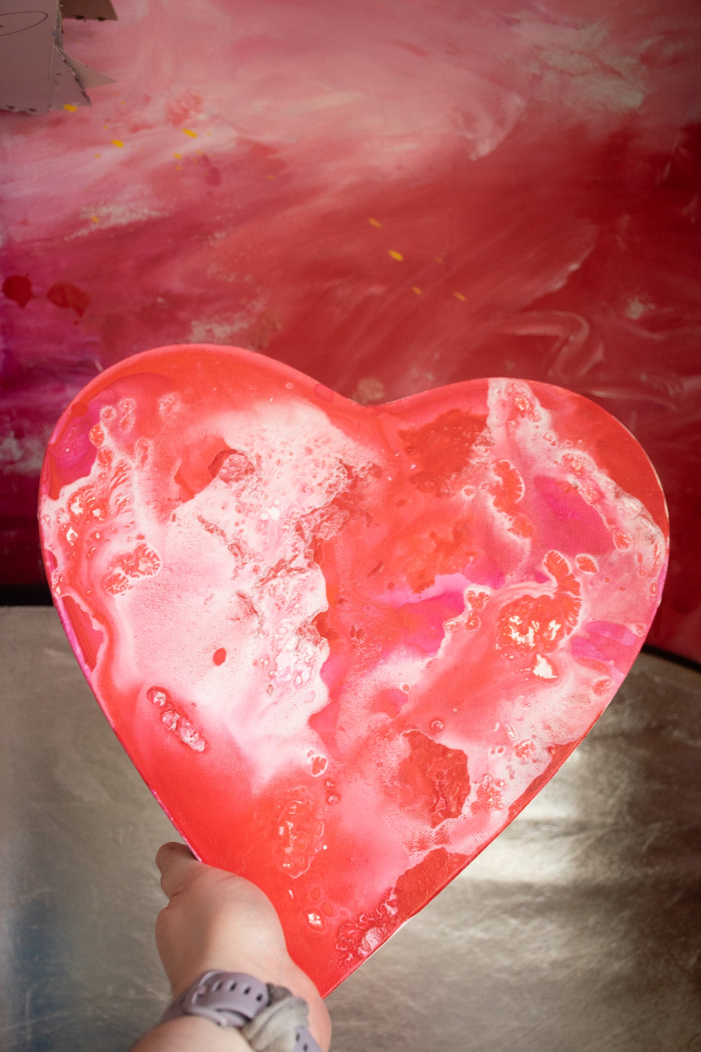 Desire– Original Heart-Shaped Abstract Painting